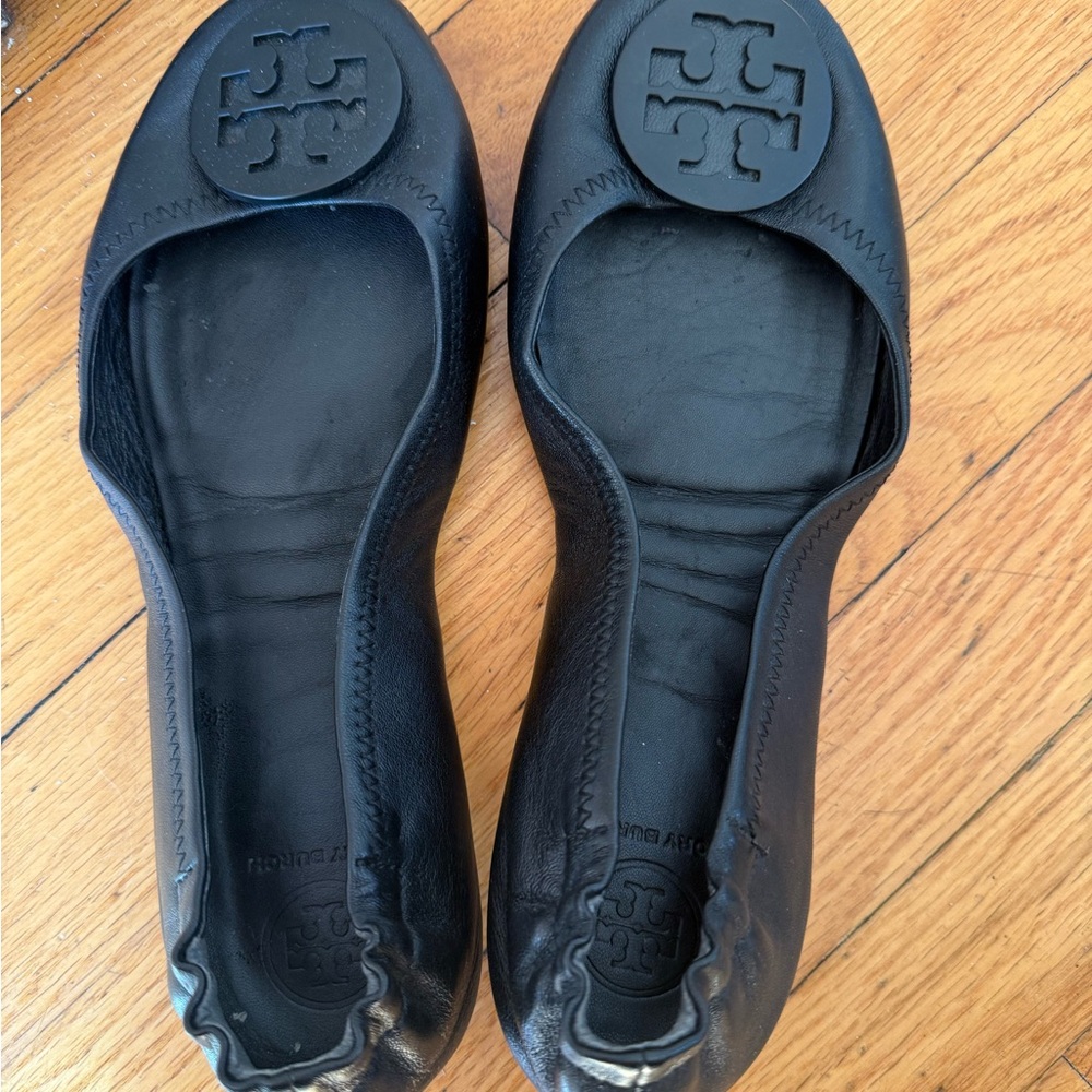 Tory Burch Black Leather Loafers